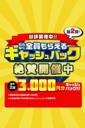 期間限定3000円キャッシュバックキャンペーン